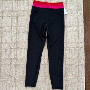 Beach Riot Black Leggings with Pink & Red Waistband